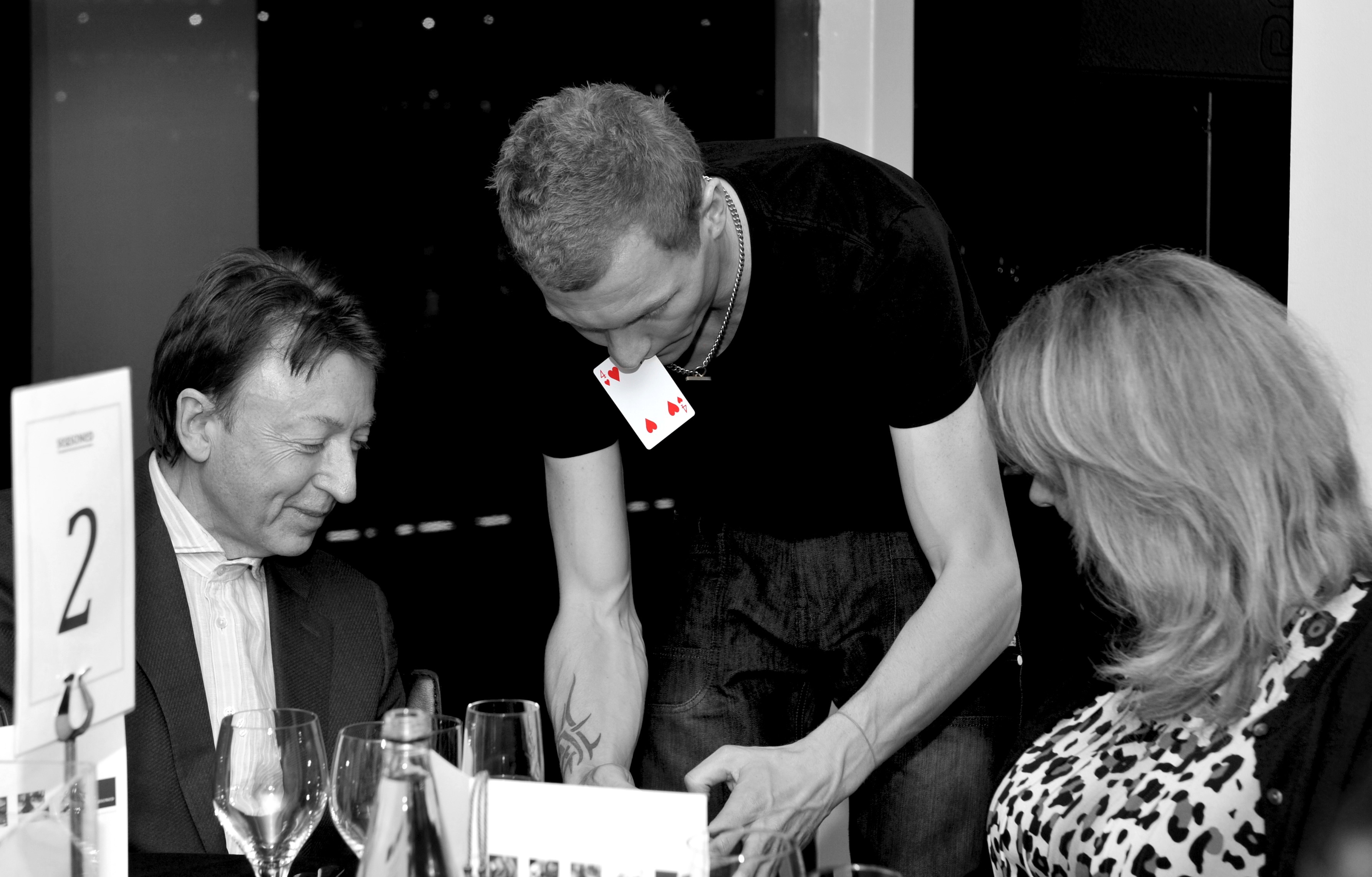 Street Magician Liam Walsh performing close up magic for Full Circle Agency in London